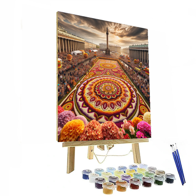 Flower Carpet - Brussels, Belgium Painting By Numbers Kit