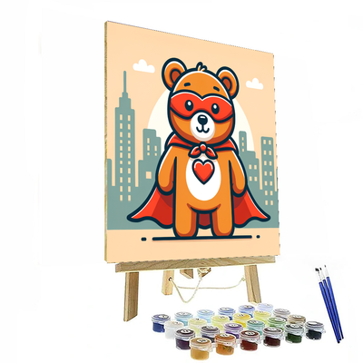 Superhero Bear Painting By Numbers Kit