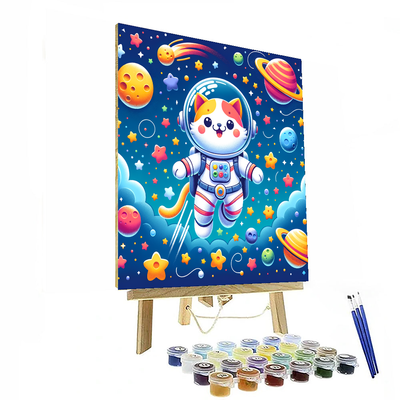 Space Explorer Cat DIY Paint By Numbers