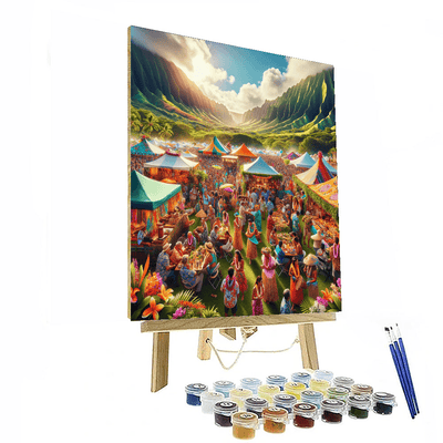 Pahoa Lava Flow Festival - United States Painting By Numbers Kit