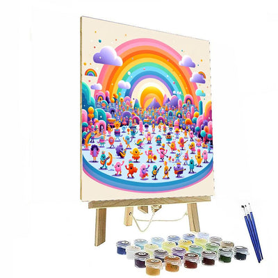 Rainbow Kingdom Celebration Paint By Numbers Art