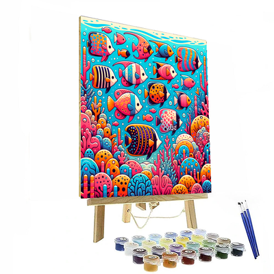 Fantastic Fish Frenzy Painting By Numbers Kit