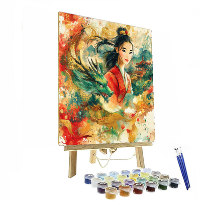 Mulan's Dragon Companion - Disney Inspired Painting Number Kit