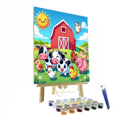 Jolly Farmyard Friends Paint By Number