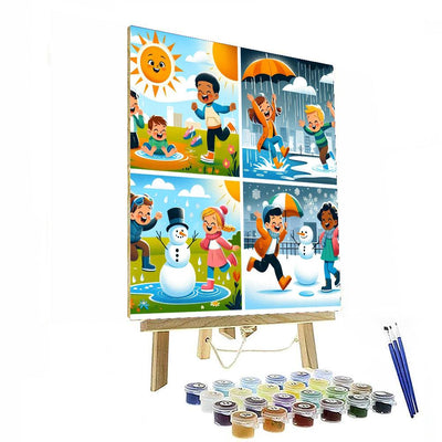 Whimsical Weather Scenes Paint By Numbers Kits