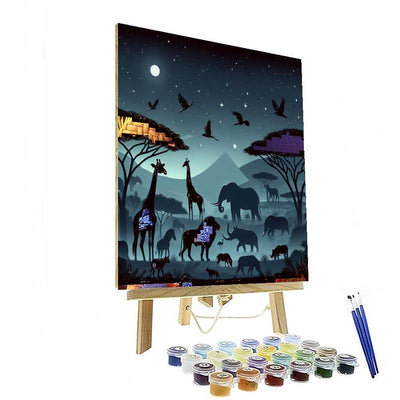 Safari Stars Paint By Numbers Art