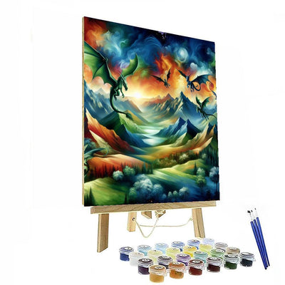 Mysterious Dragon Realm Numbered Painting Kits