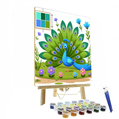 Proud Peafowl Painting By Numbers Kit