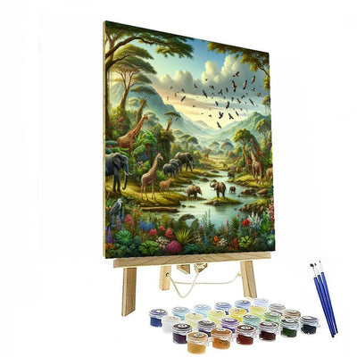 Vibrant Wildlife Sanctuary Paint By Numbers Art