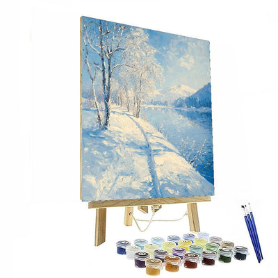 Claude Monet Inspired Monet's Winter Glow  Numbered Painting Kits