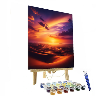 Sunset Oasis Patio Canvas Paint By Numbers Kits