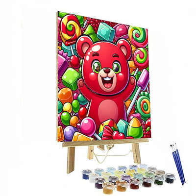 Playful Gummy Bear Number Painting