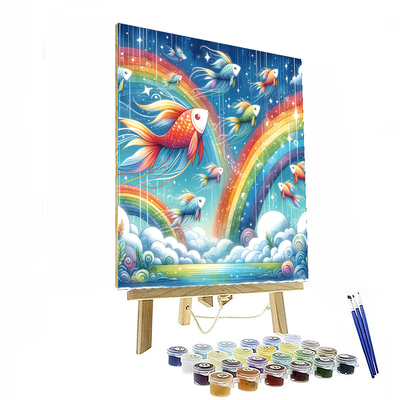 Whimsical Flying Fish Paint By Numbers Kits