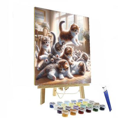 Playful Kittens At Play Numbered Painting Kits