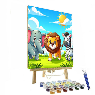 Cute Safari Adventures Paint By Color