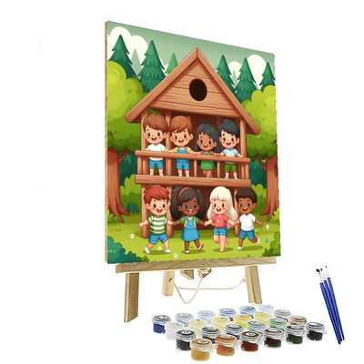 Treehouse Explorers Paint By Numbers Art