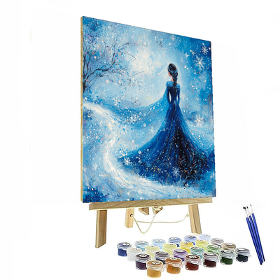 Elsa's Icy Winter Wonderland - Disney Inspired Number Painting