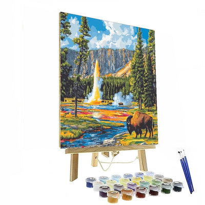 Yellowstone National Park - Wyoming Numbered Painting Kits