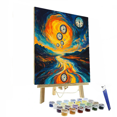 Salvador Dalí Inspired Time In Motion  Paint By Numbers Kits