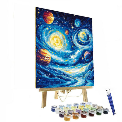 Vincent Van Gogh Inspired Mystical Planetary Voyage  Paint By Numbers