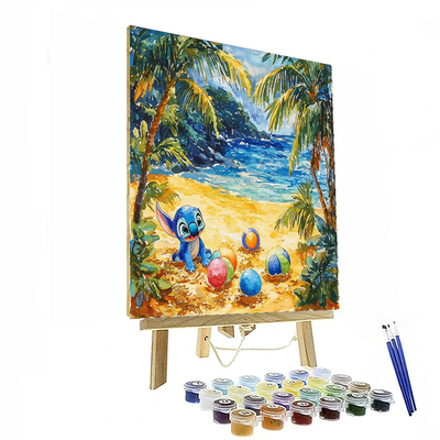 Stitch's Beach Bash - Disney Inspired Paint By Color