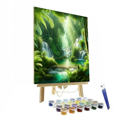 Tropical Rainforest Serenity Paint By Numbers