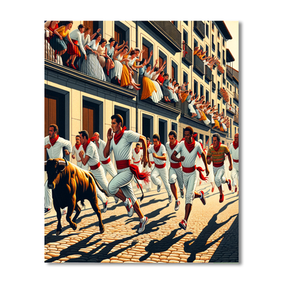 San Fermin Running Of The Bulls - Pamplona, Spain Paint By Number