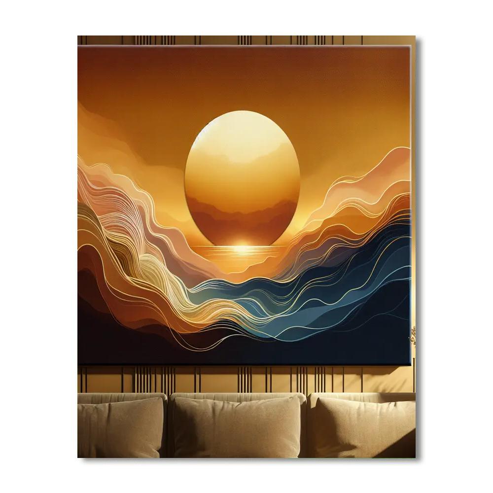 Amber Twilight Wall Art - DIY Painting By Numbers Kit | Artistry Rack