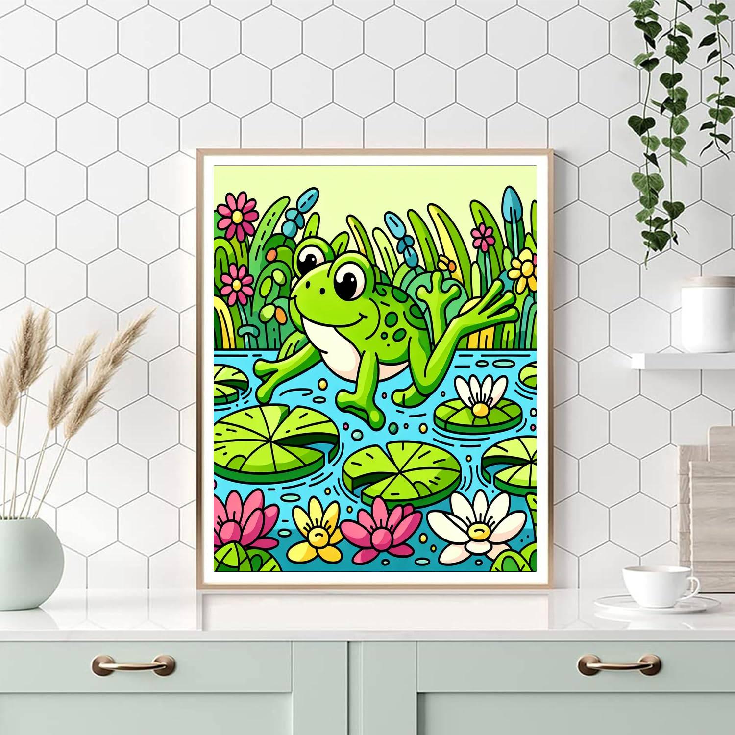 Dancing Frog - DIY Painting By Numbers Kit | Artistry Rack