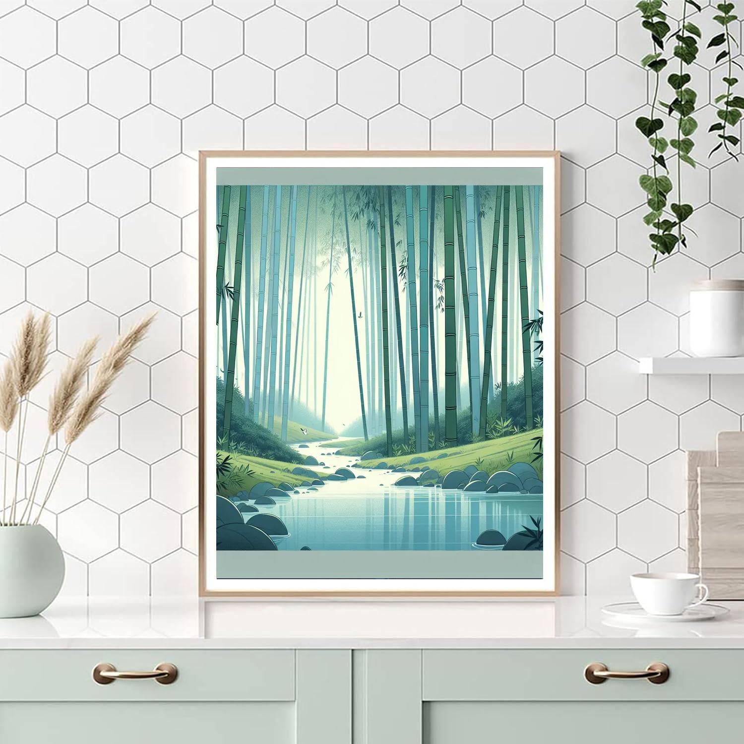 Peaceful Bamboo Forest - DIY Painting By Numbers Kit | Artistry Rack