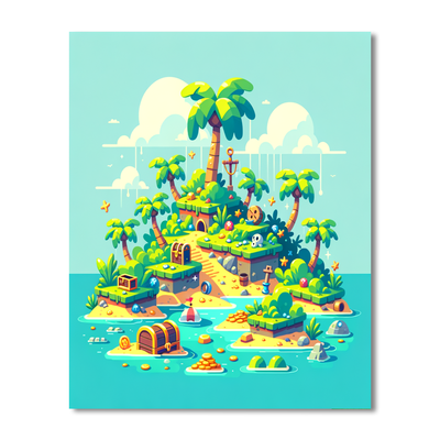 Mystery Island Escape Painting By Numbers Kit