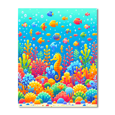 Undersea Coral Kingdom Painting By Numbers Kit