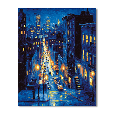 Edward Hopper Inspired Urban Energy  Painting By Numbers Kit