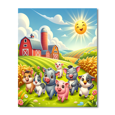 Fun With Farm Friends Number Painting