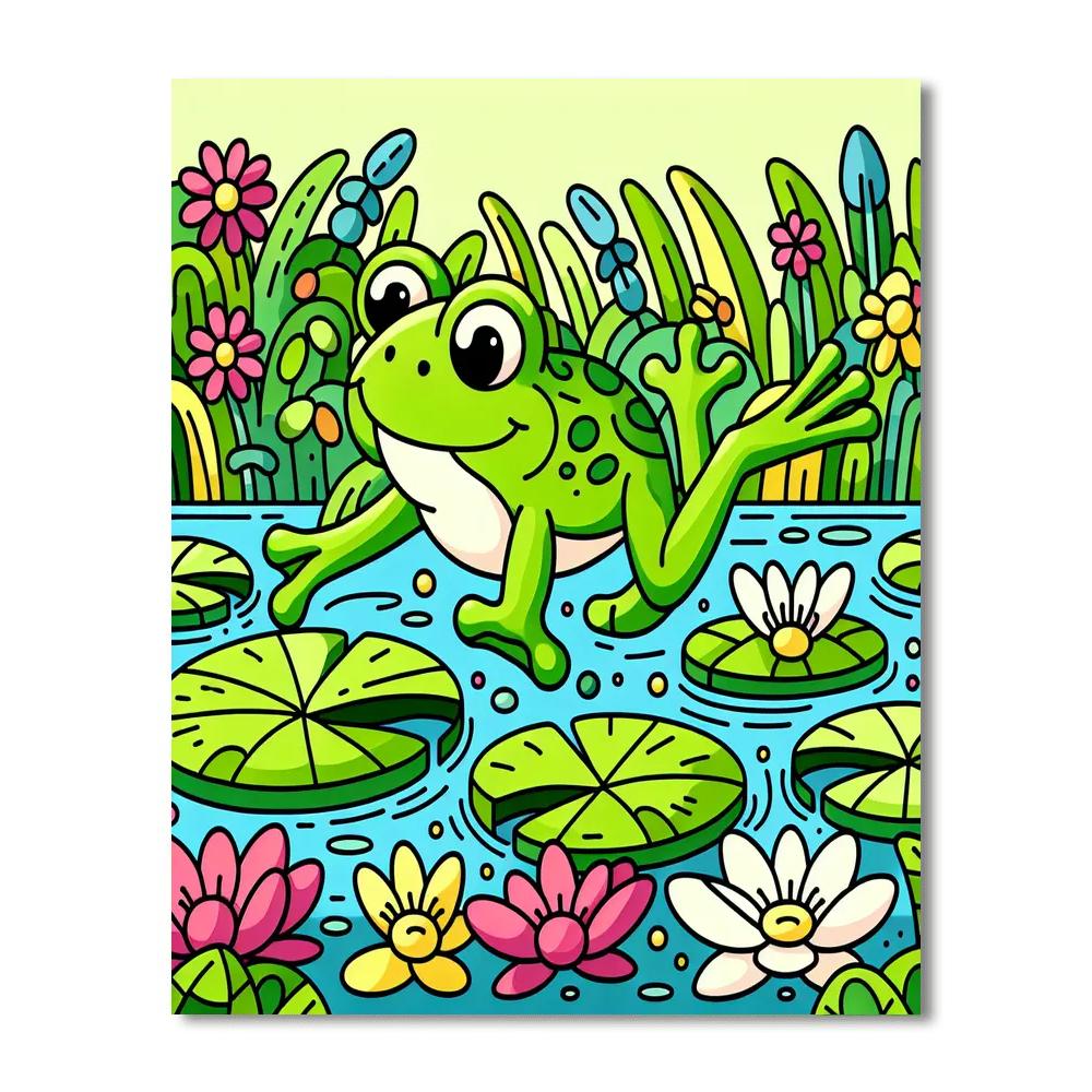 Dancing Frog - DIY Painting By Numbers Kit | Artistry Rack