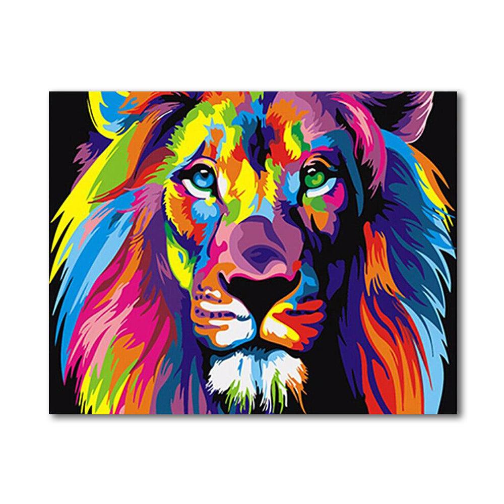 Shades of Lion Paint By Number Painting Set – Artistry Rack